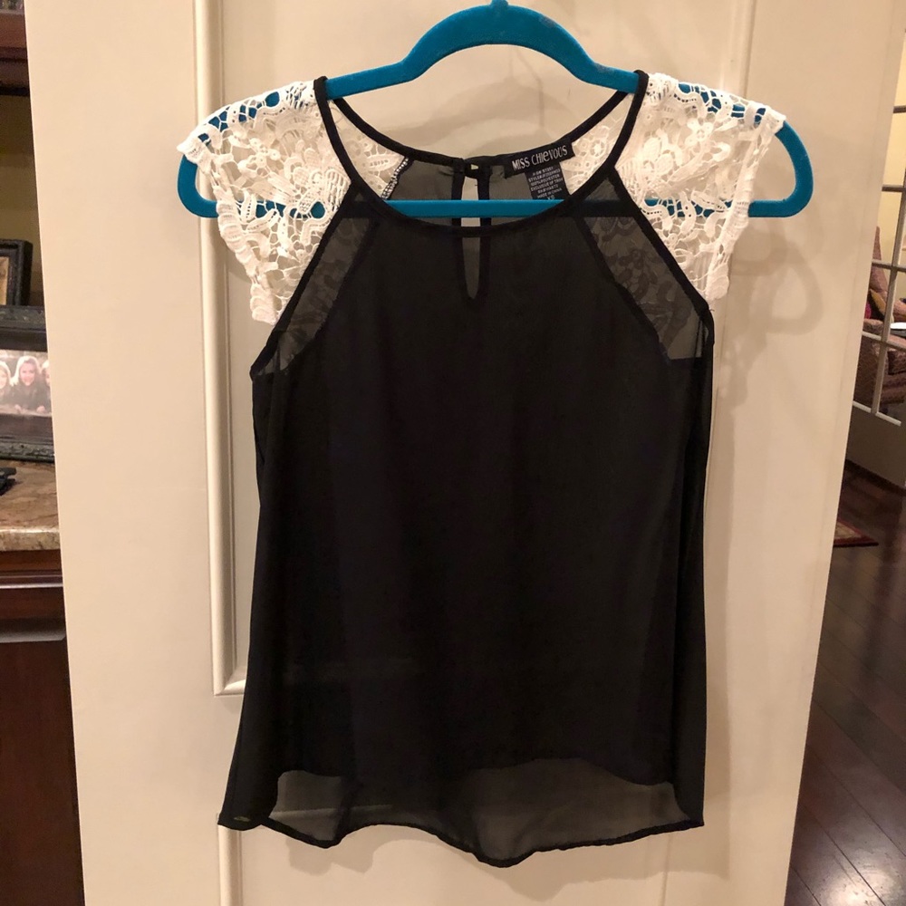 Black Sheer Top